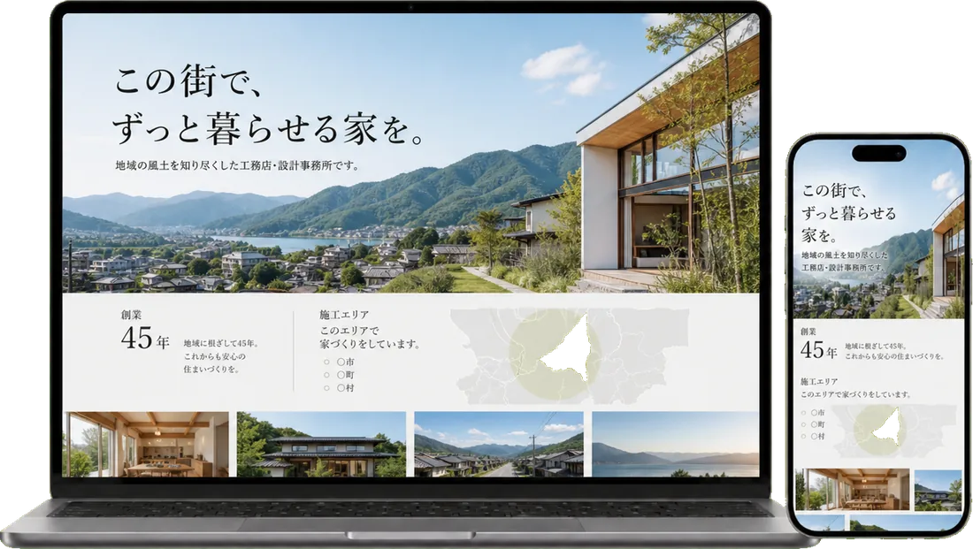 工務店ホームページのデザイン例 2